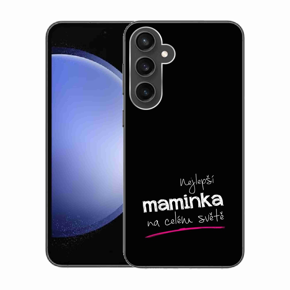 Gél borító mmCase Samsung Galaxy S23 FE - legjobb anya 4 fekete háttérrel