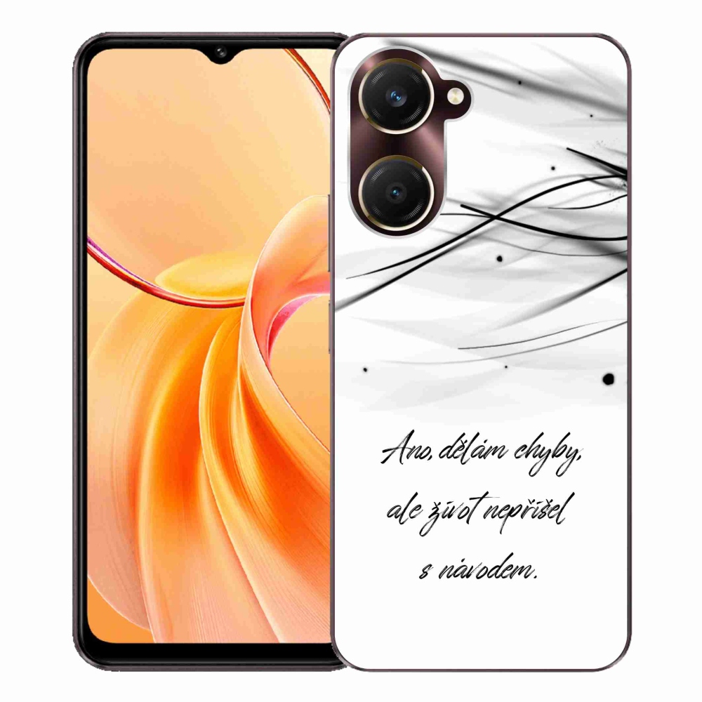 Gél borító mmCase a Vivo Y28s 5G-n - idézem fehér háttérrel