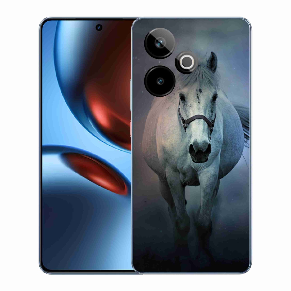 Gél borítás mmCase a Realme GT 7 5G/GT 7T 5G - futó fehér lóhoz
