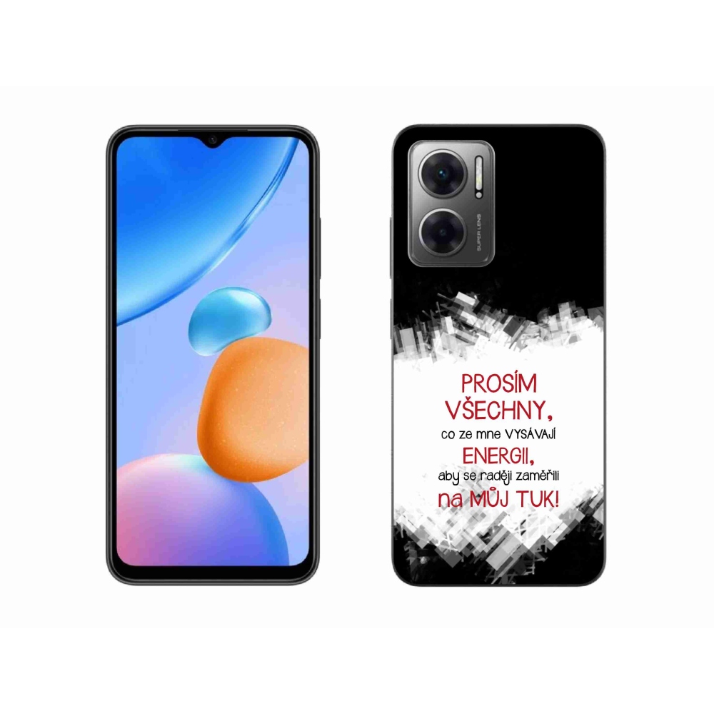 Gél borító mmCase a Xiaomi Redmi 10 5G-hez - vicces szöveg 1 piros