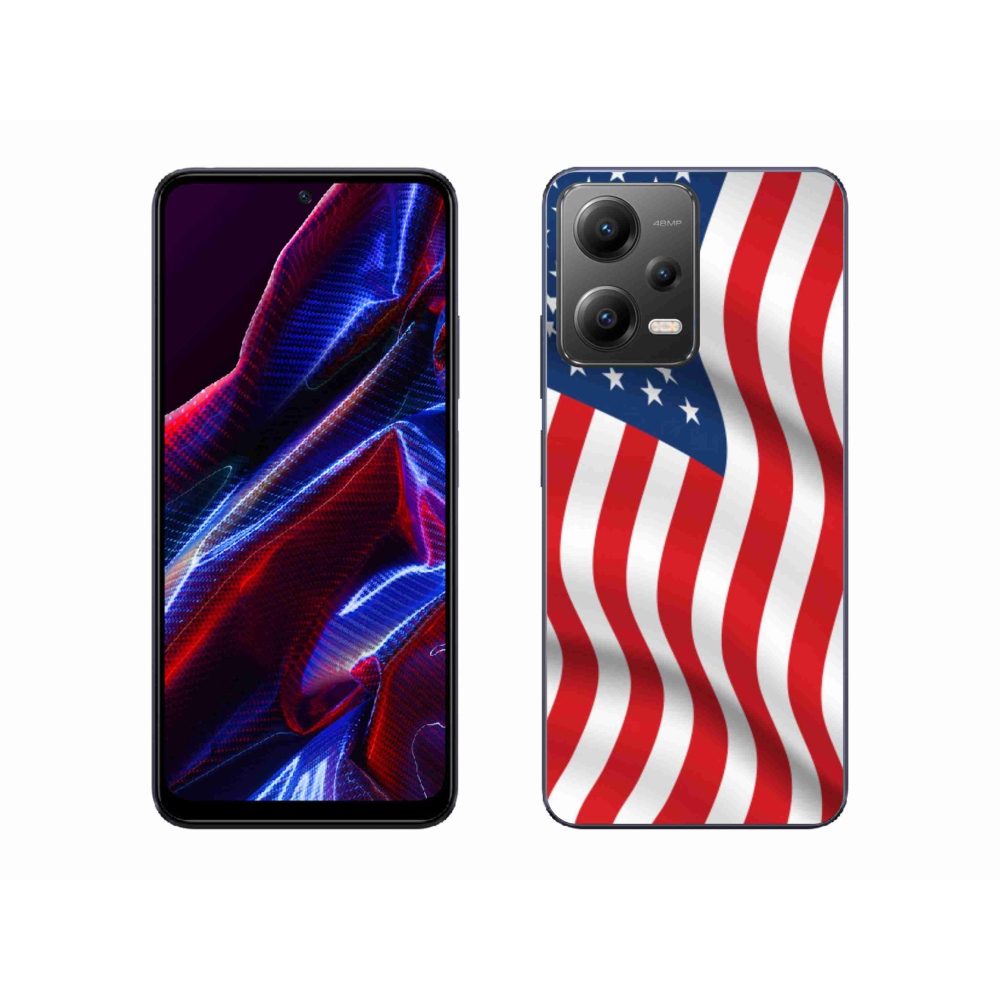 Gél borítás mmCase a Xiaomi Poco X5 5G számára - USA zászló