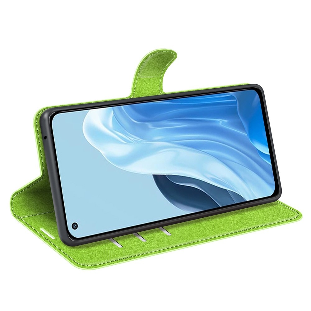 Litchi könyv tok Oppo Find X5 Lite készülékhez - zöld