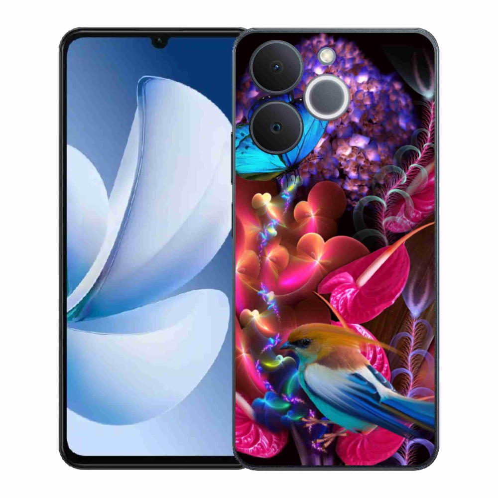 Gél borító mmCase a Realme Note 70T készülékhez - színes virágok