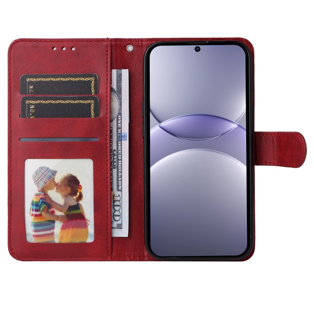 Vérrögök könyv tok Huawei Nova 13 5G-hez - piros