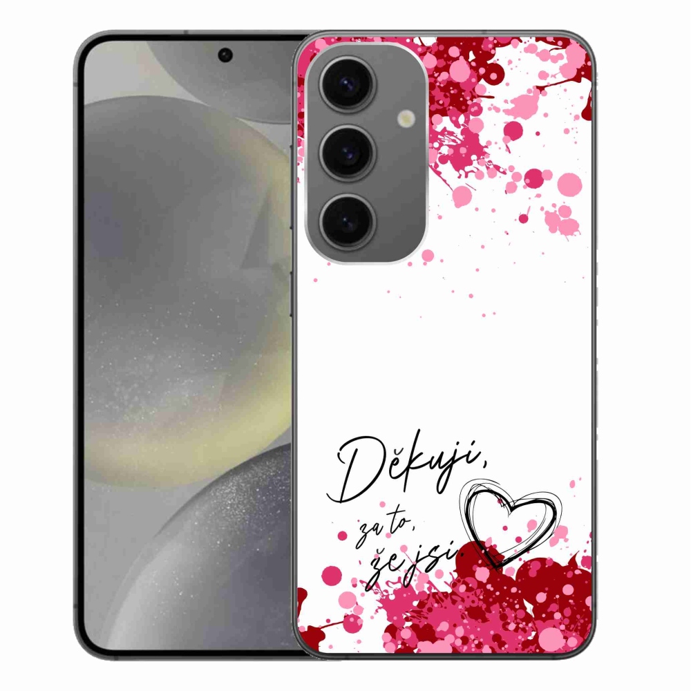 Gél borítás mmCase Samsung Galaxy S24+ készülékhez - text in love 2 fehér háttér