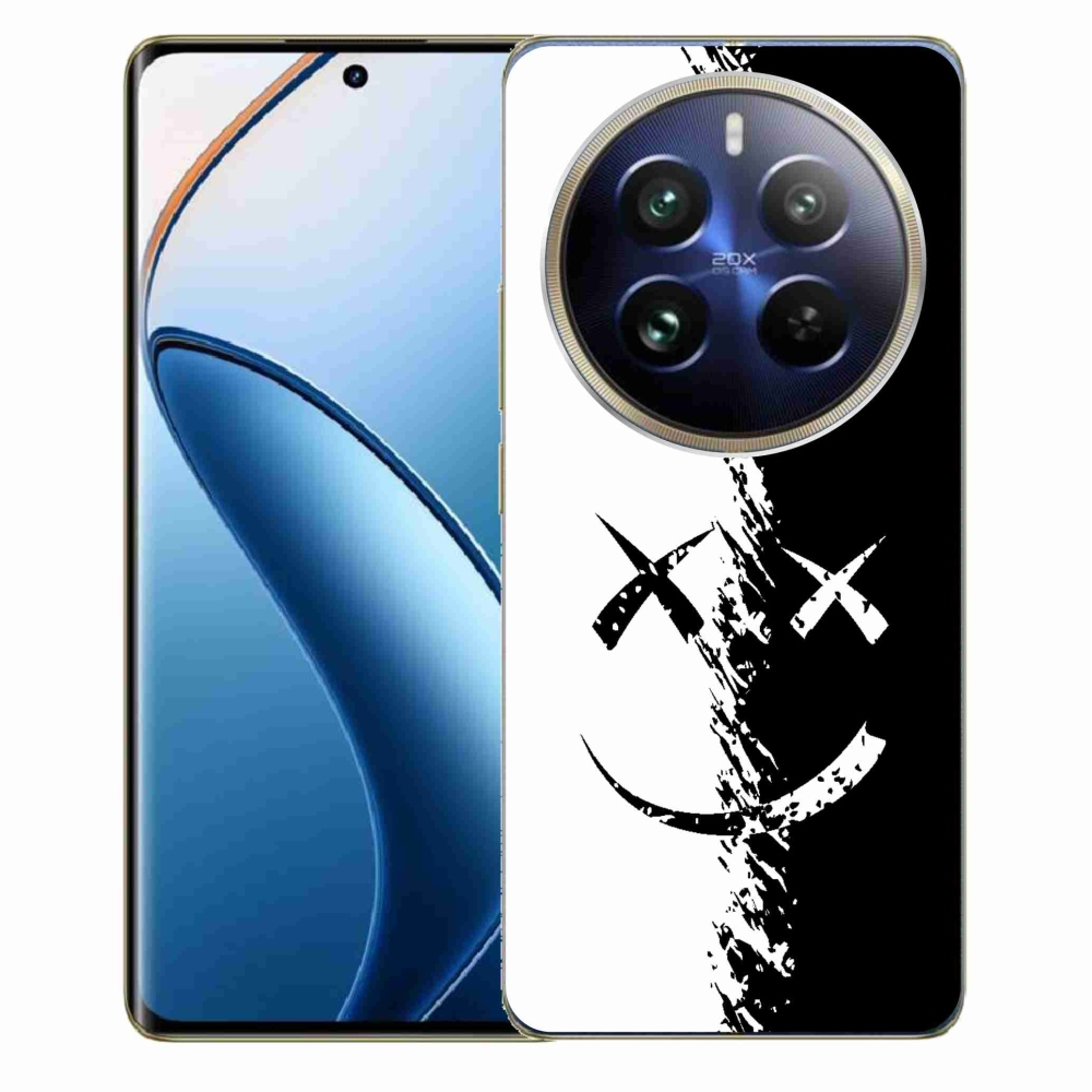 Gél borítás mmCase a Realme 12 Pro 5G/12 Pro+ 5G modellhez - fekete-fehér mosolygó
