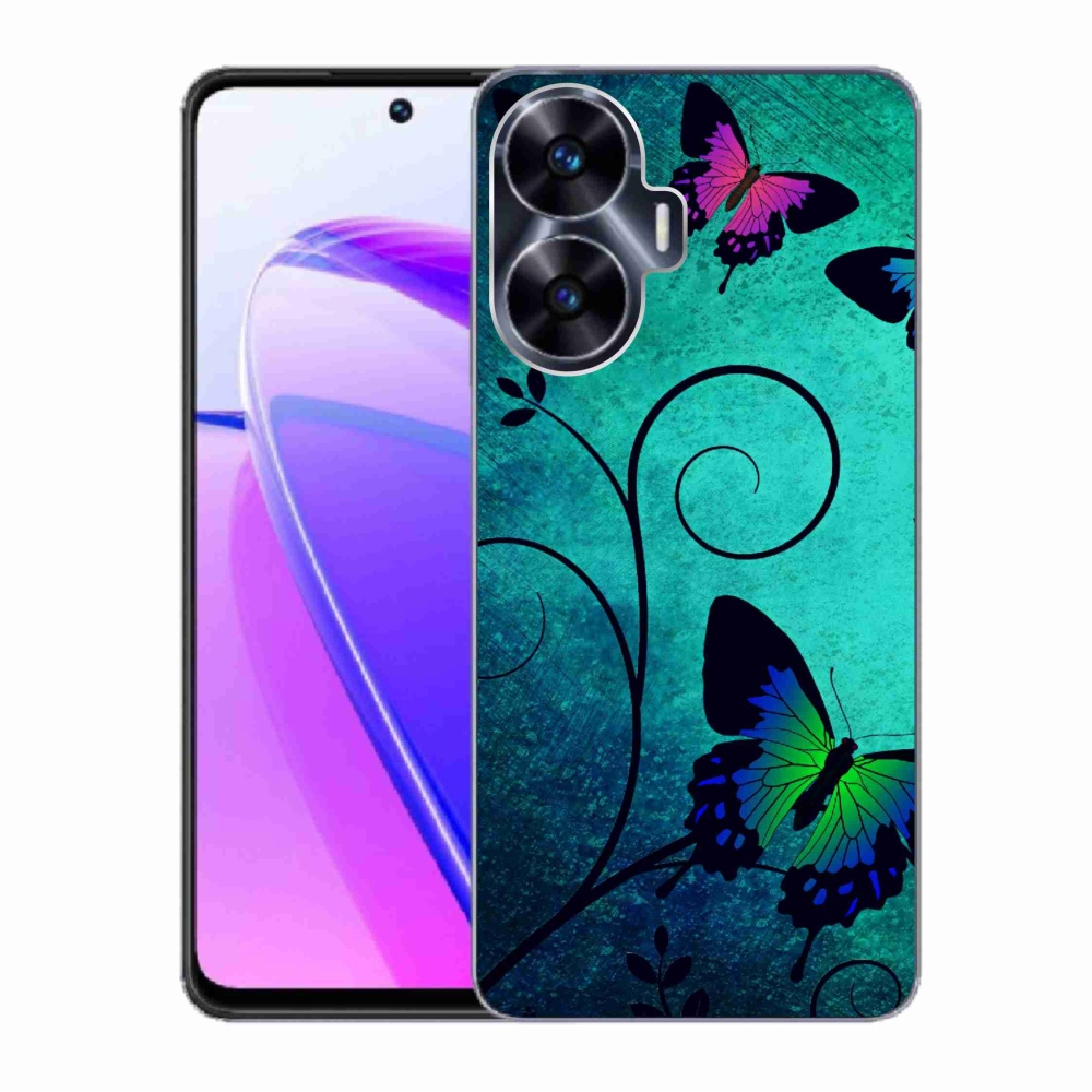 Gél borító mmCase a Realme C55 készülékhez - színes pillangók