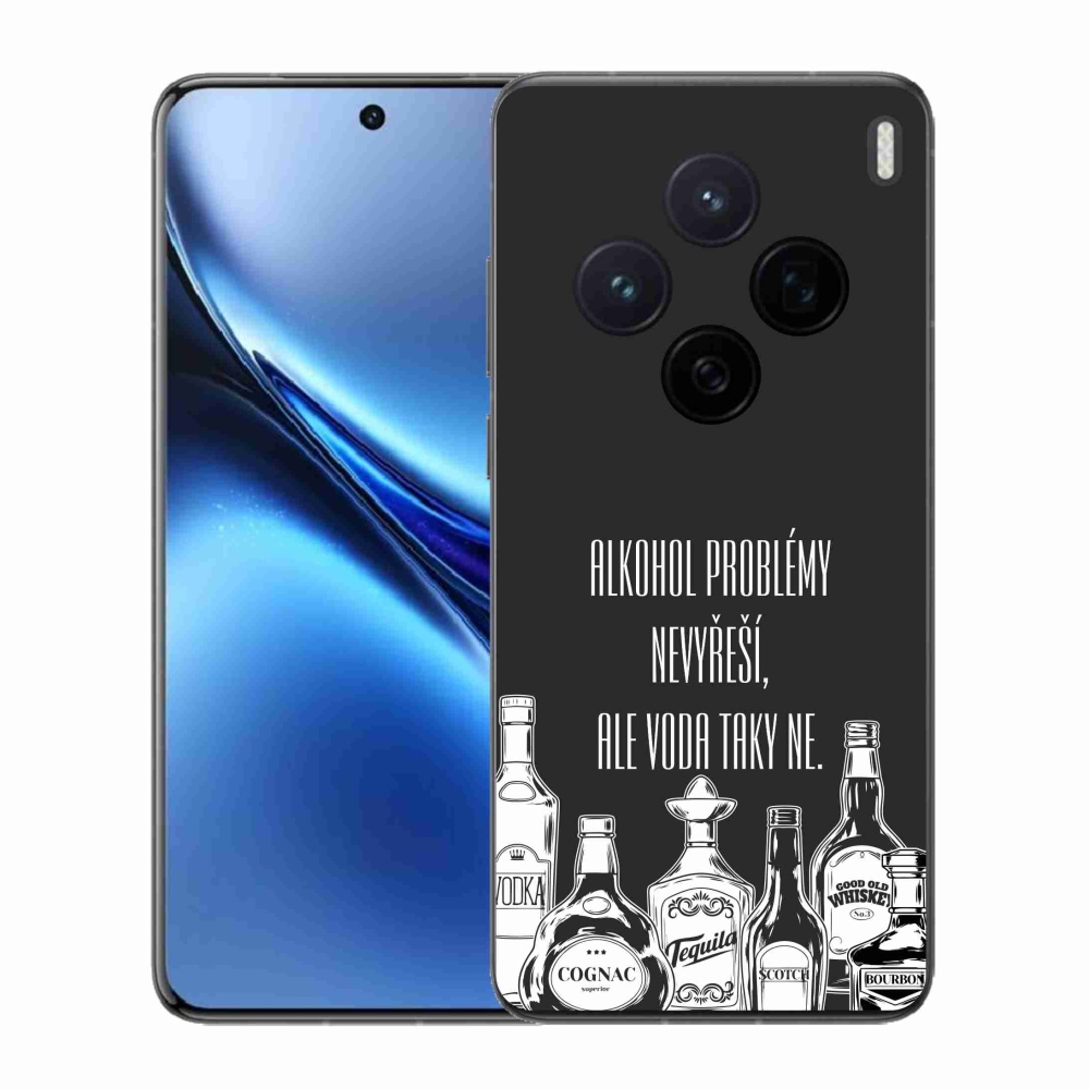 Gél borító mmCase Vivo X200 5G - vicces szöveg fekete háttérrel