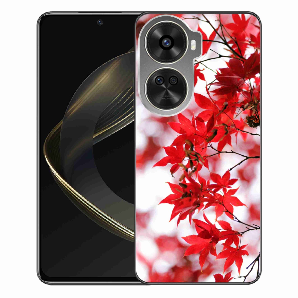 Gél borítás mmCase a Huawei Nova 12 SE-hez - piros levelek