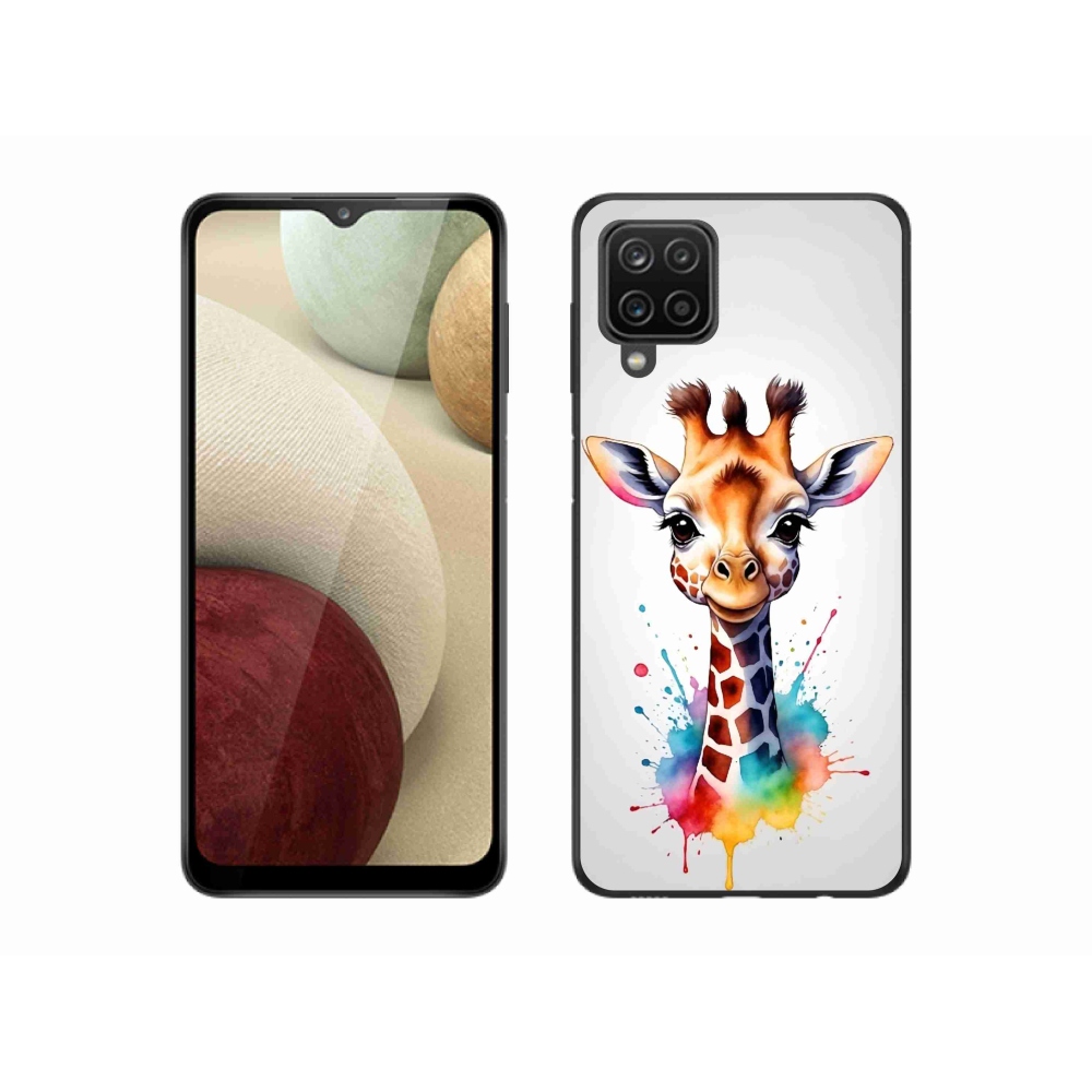 Zselés borítás mmCase Samsung Galaxy A12 - zsiráf 1