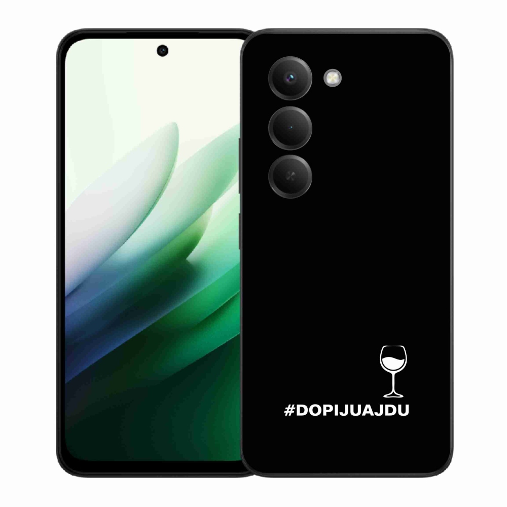 Gél borítás mmCase a Xiaomi Redmi 15 5G-hez - bor motívum fekete háttérrel