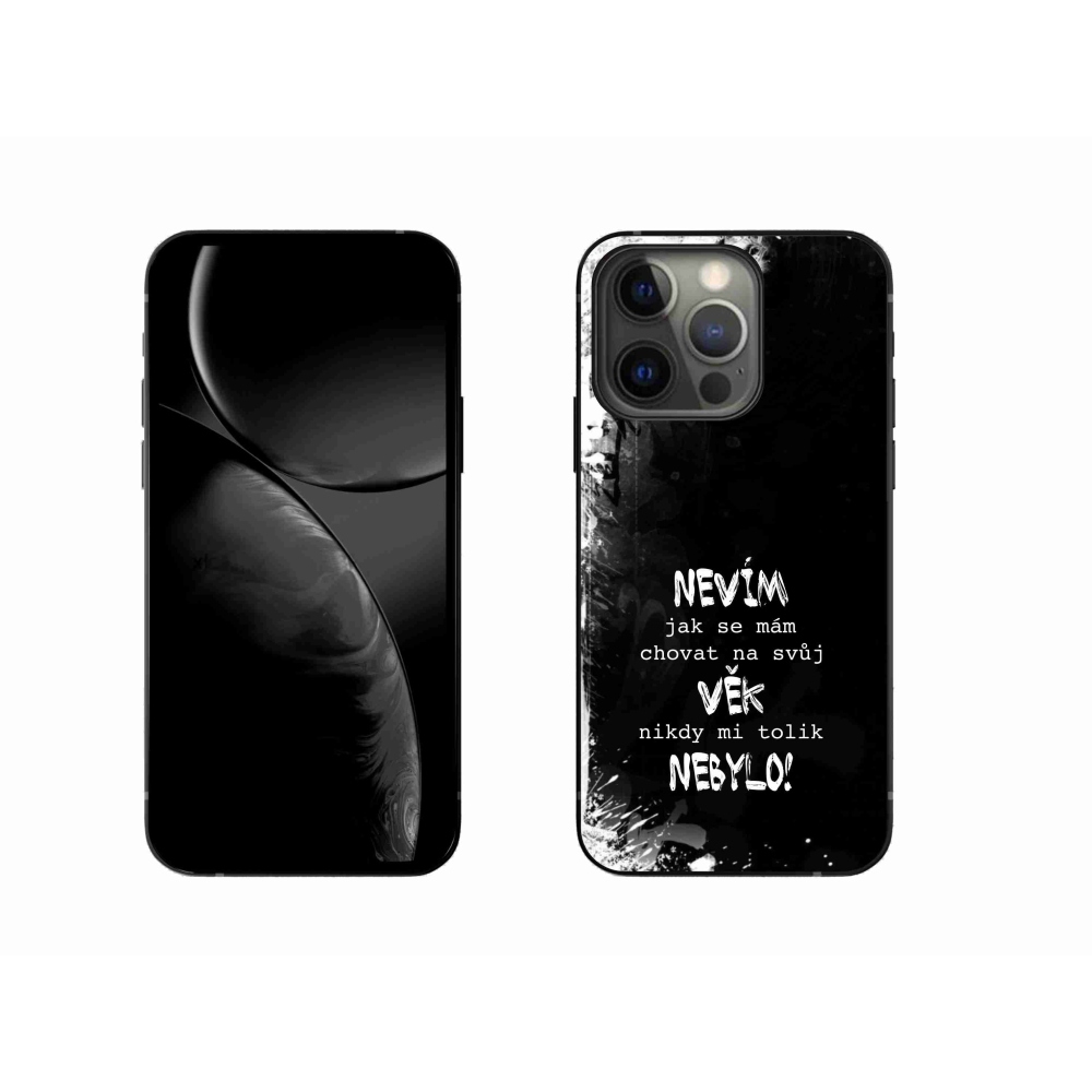 Gél borítás mmCase iPhone 13 Pro 6.1 készülékhez - vicces szöveg 14 fekete háttér