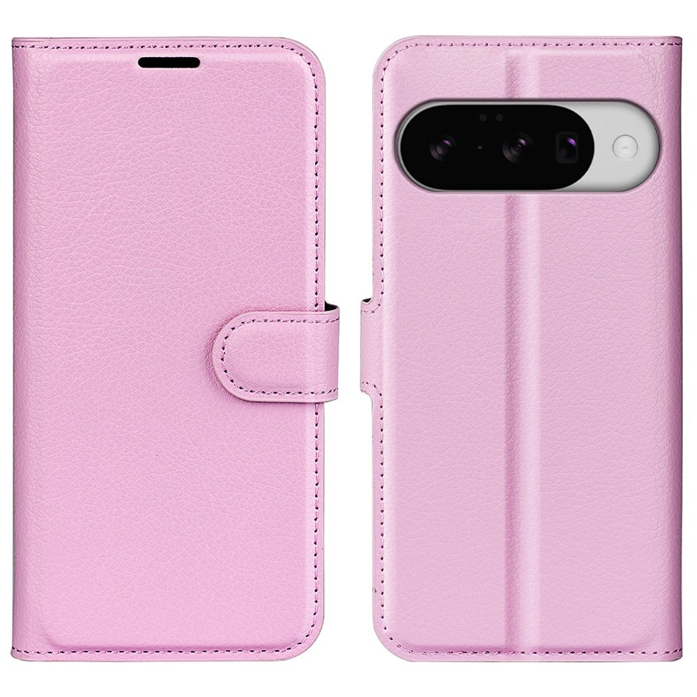 Litchi könyvtáska Google Pixel 10 - rózsaszínű