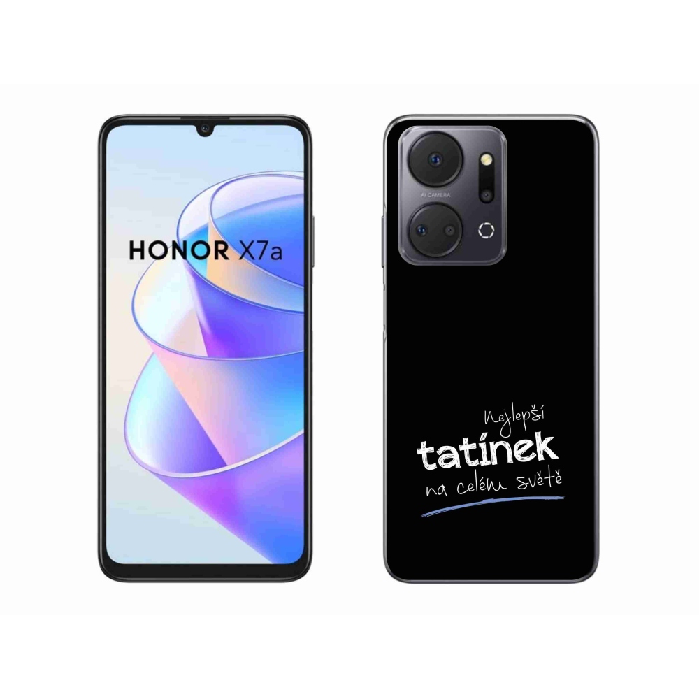 Gél borító mmCase a Honor X7a számára - Best Daddy 4 fekete háttérrel