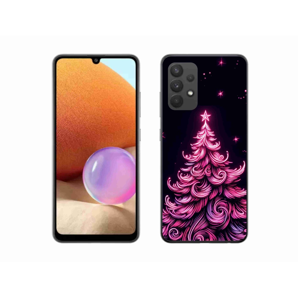 Gél borítás mmCase Samsung Galaxy A32 4G - neon karácsonyfa 2