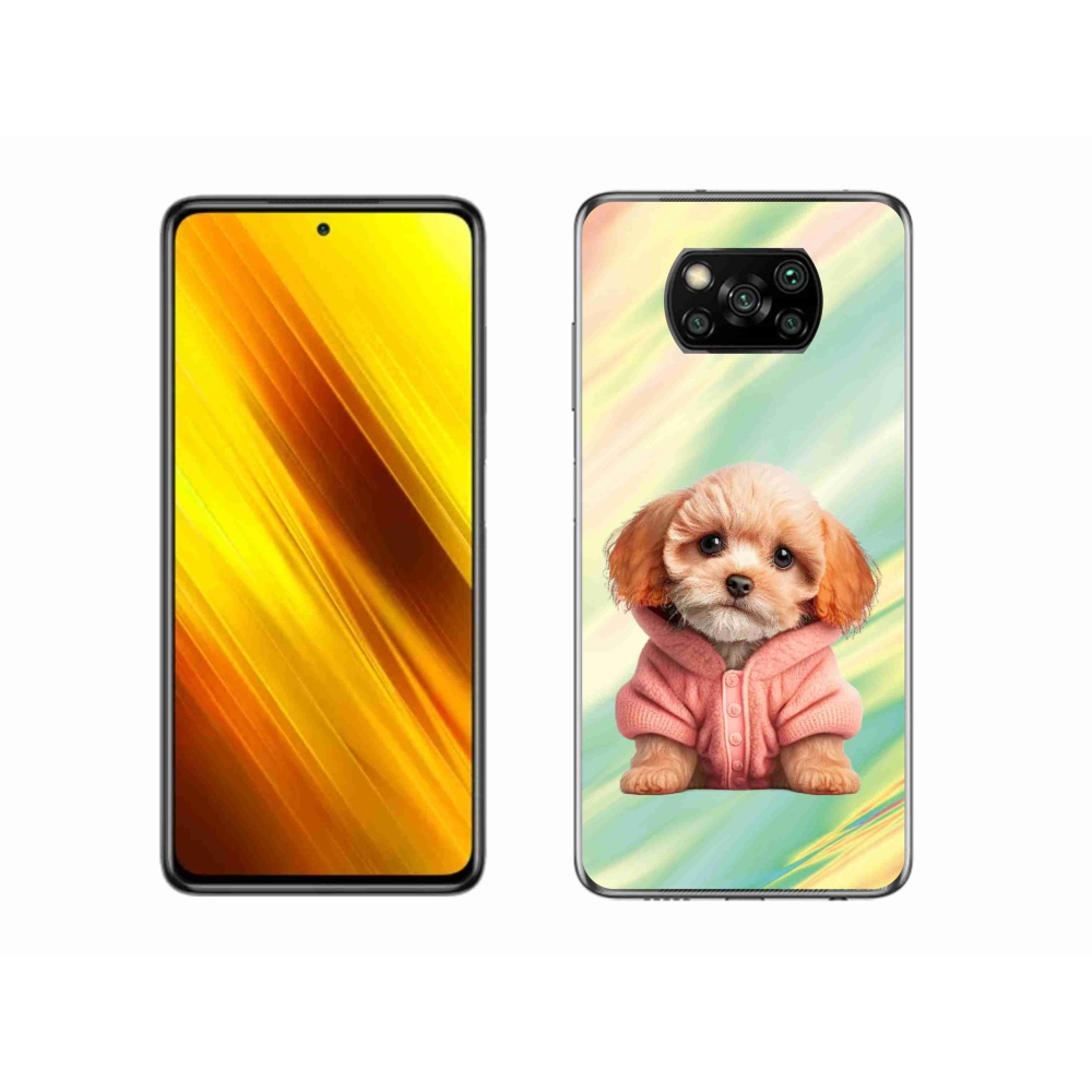 Gél borítás mmCase a Xiaomi Poco X3 Pro számára - pulóveres kiskutya
