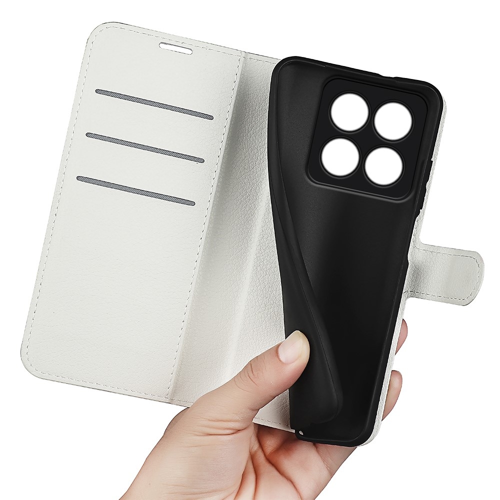 Litchi könyv tok a Xiaomi 14 Pro-hoz - fehér