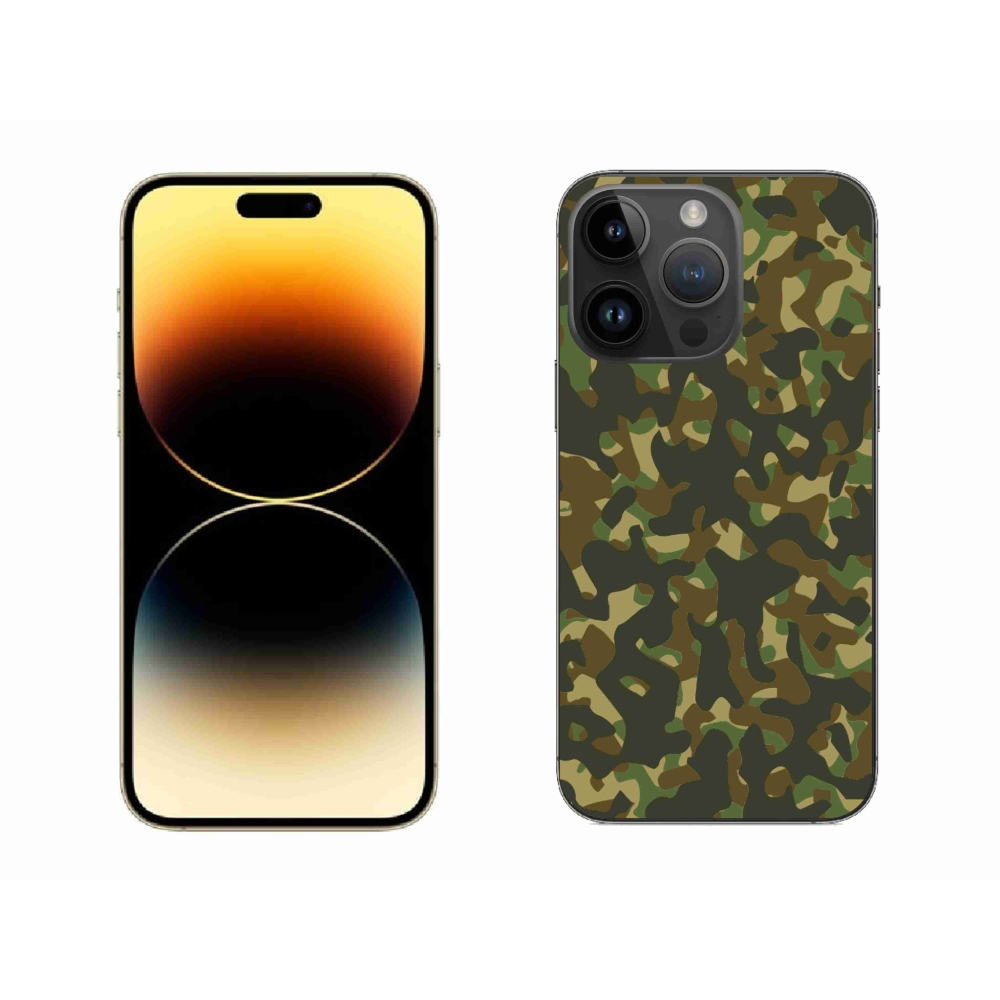 Zselés borítás mmCase iPhone 14 Pro Max készülékhez - terepszínű minta 1