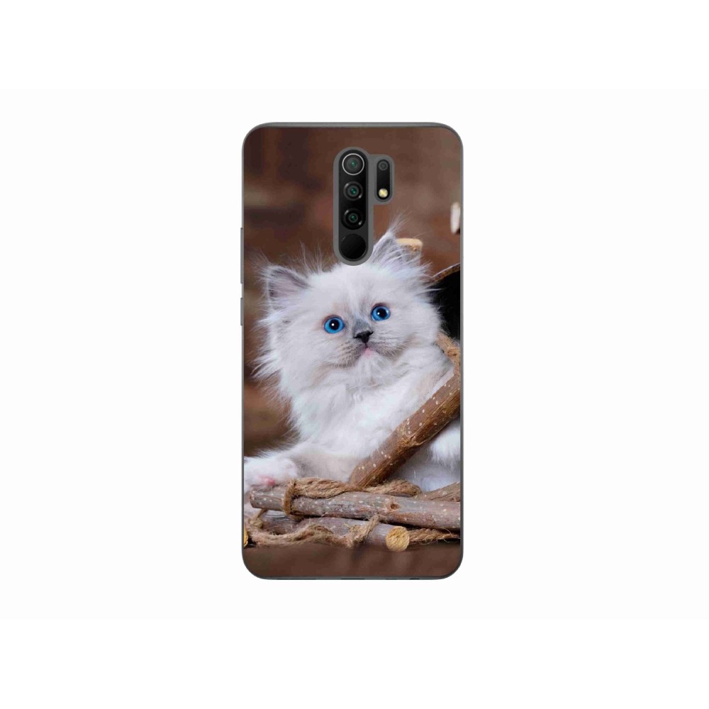 Gél borítás mmCase a Xiaomi Redmi 9-hez - fehér cica