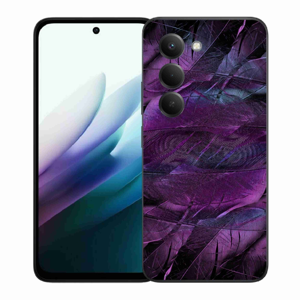 Zselés borítás mmCase a Xiaomi Redmi 15 4G/5G (171mm) - lila tollakhoz