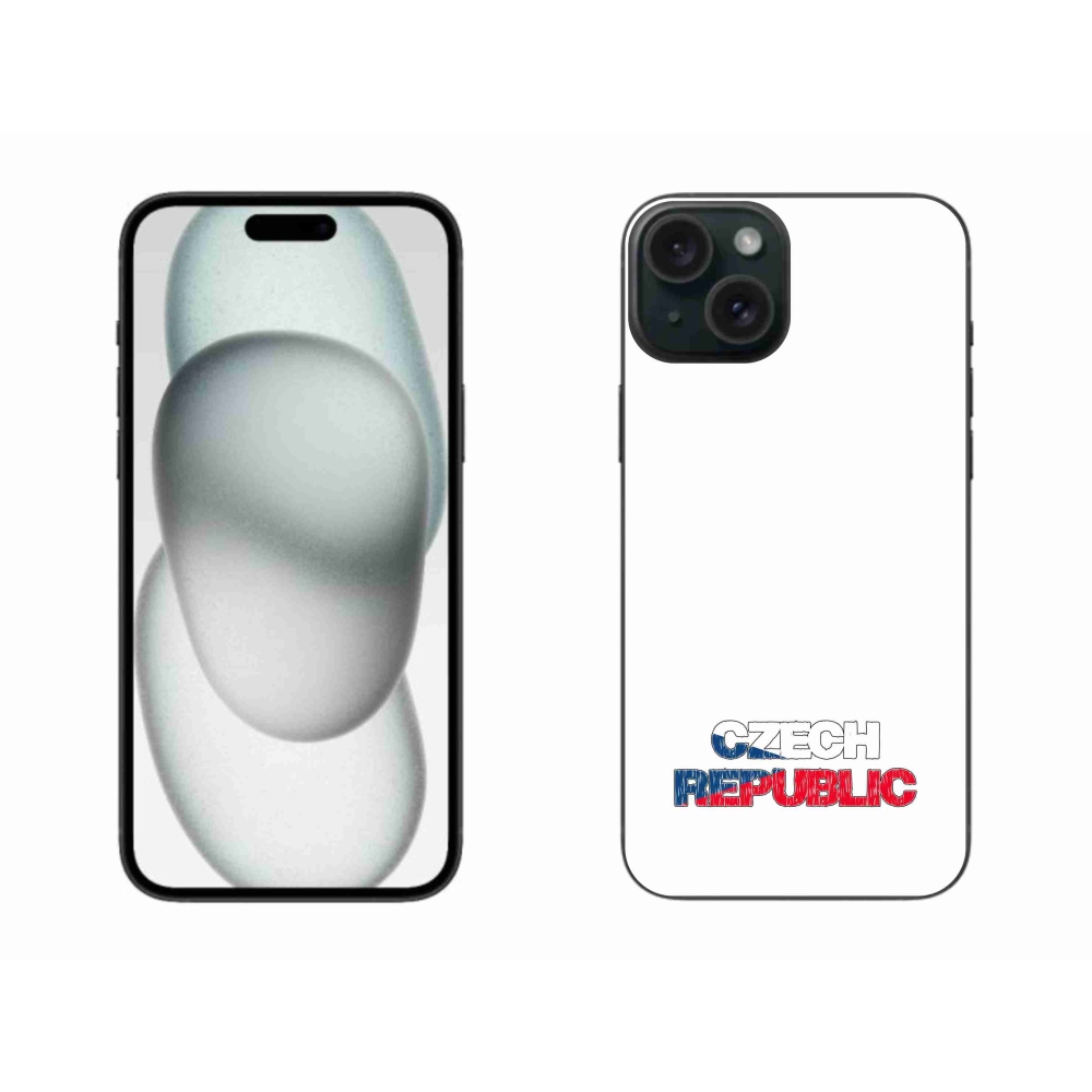 Gél borítás mmCase iPhone 15 Plus készülékhez - Csehország fehér háttér