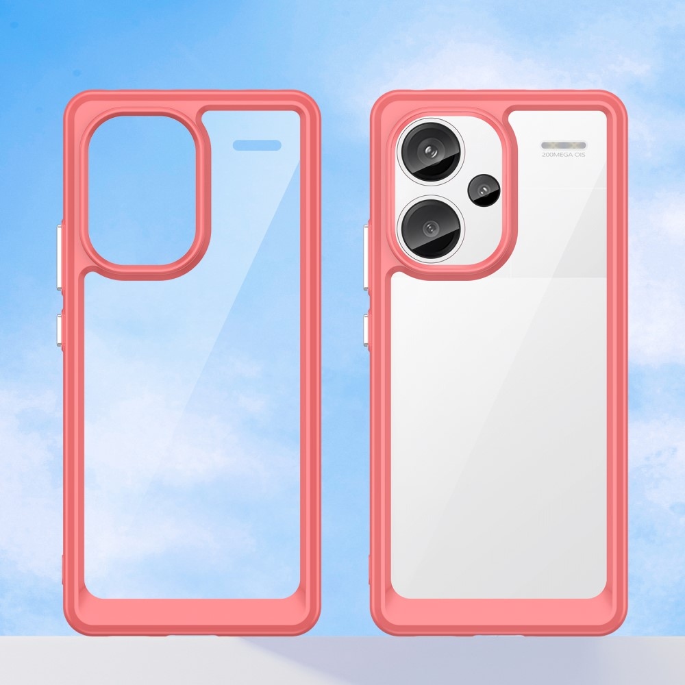 Gél tok kemény hátlappal Xiaomi Redmi Note 13 Pro+ 5G - piros