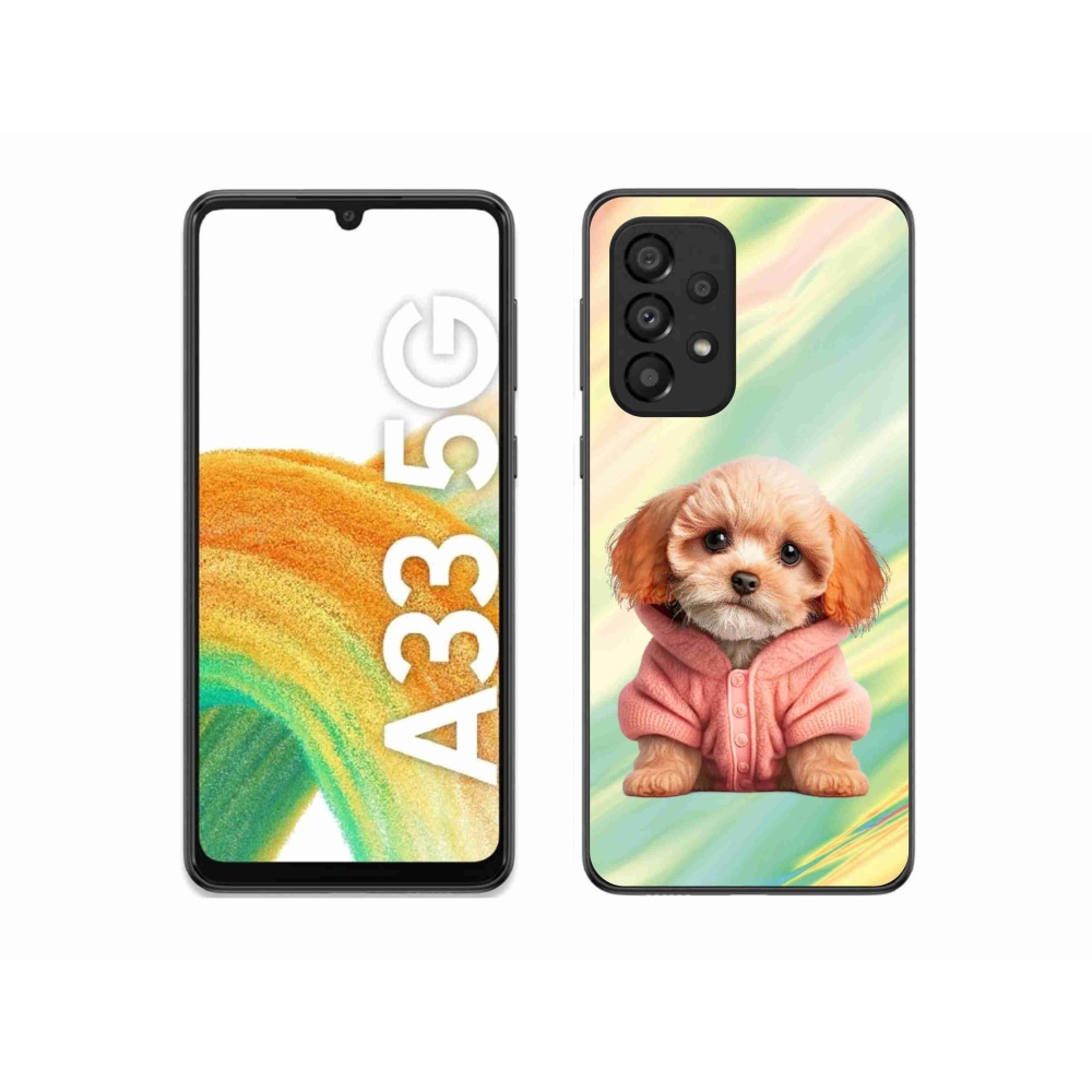 Gél borítás mmCase Samsung Galaxy A33 5G - pulóveres kölyökkutyákhoz