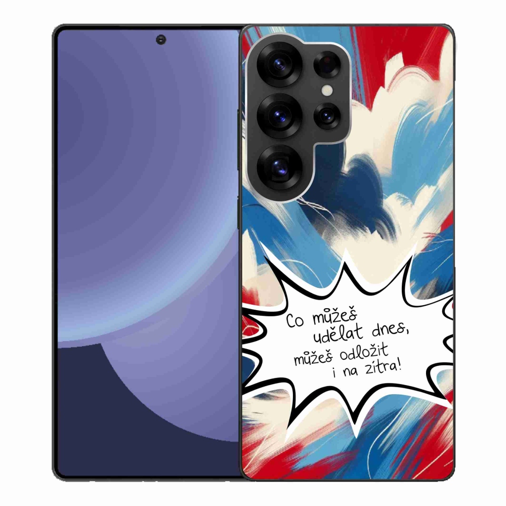 Gél borító mmCase Samsung Galaxy S25 Ultra - vicces szöveg 9 fehér háttér