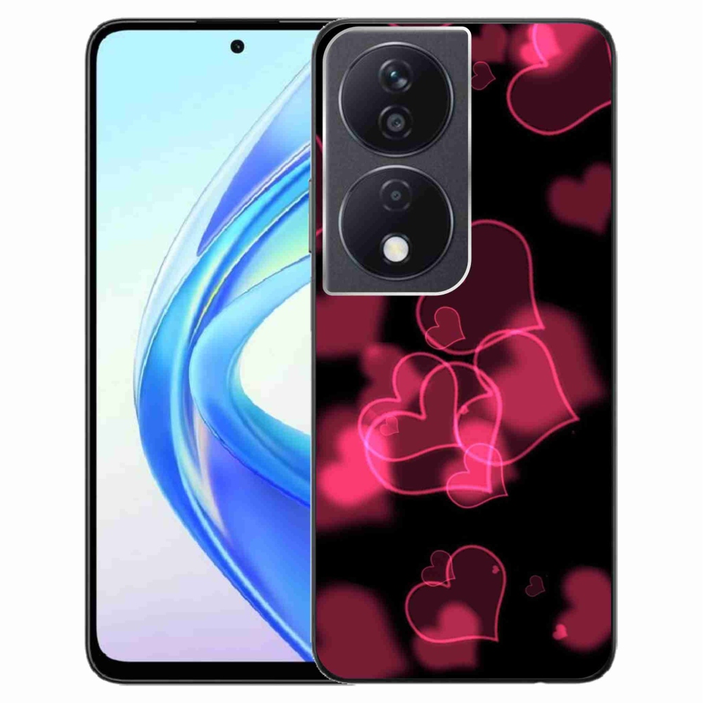 Zselés borítás mmCase a Honor X7b/Honor 90 Smart készülékhez - piros szívek