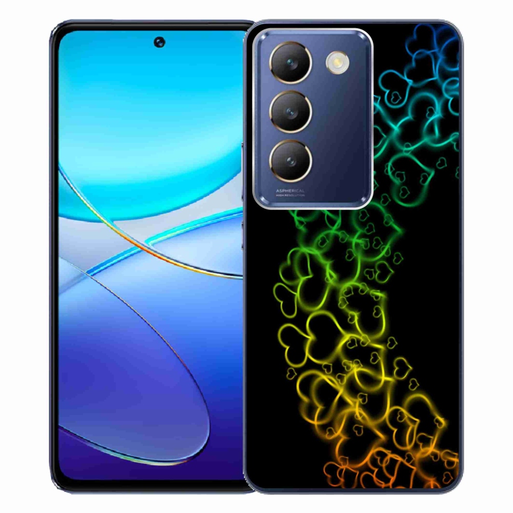 Gél borítás mmCase a Vivo V40 SE 4G/5G készülékhez - színes szívek