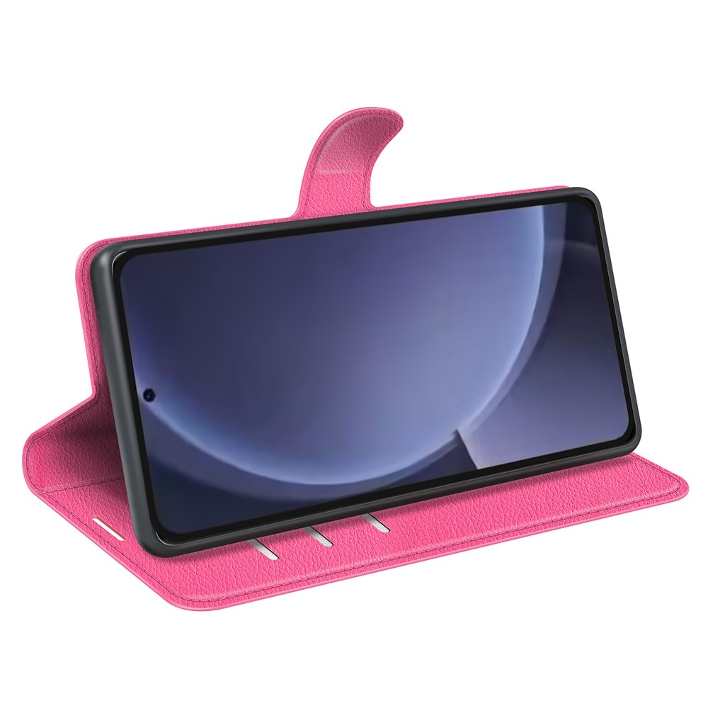 Litchi könyv tok Samsung Galaxy S25+ készülékhez - rózsaszínű