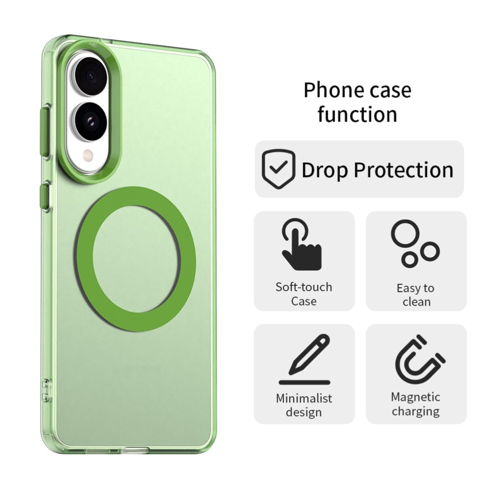 Candy zselés tok MagSafe-val a Samsung Galaxy S25 Edge készülékre - zöld