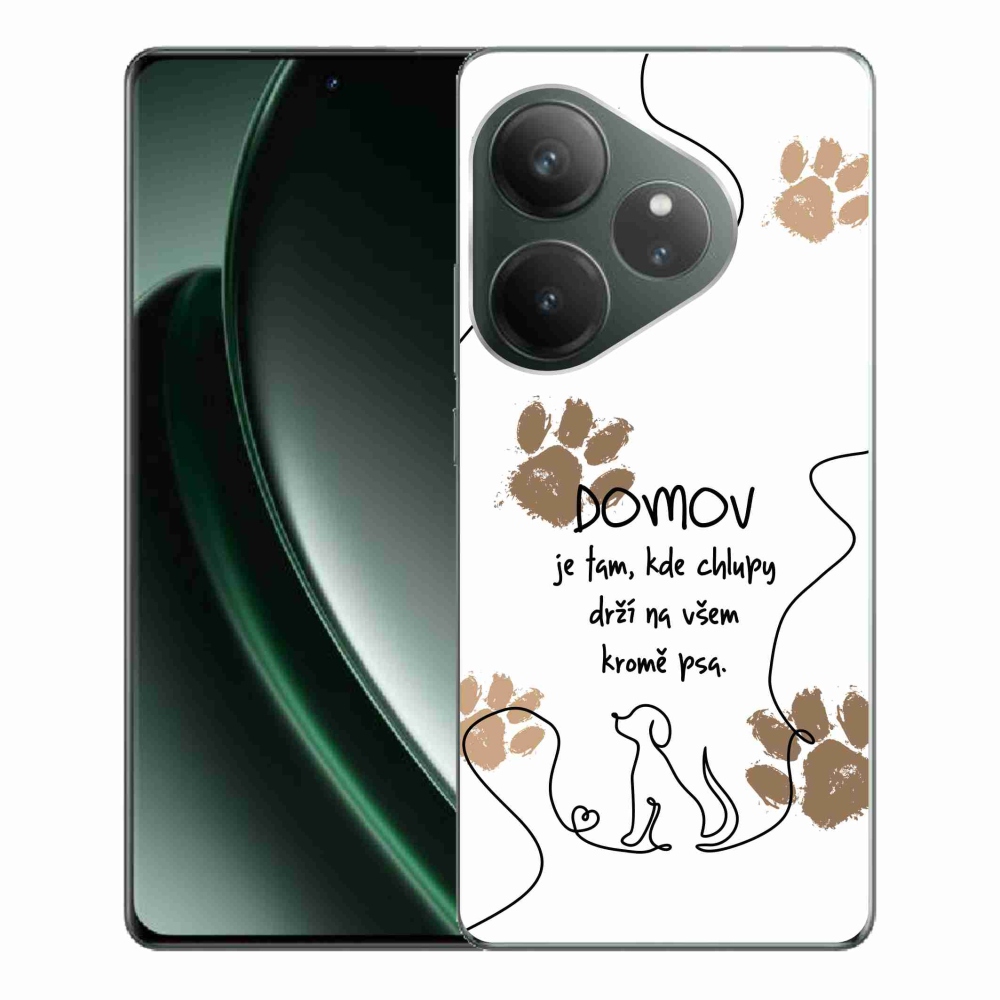 Gél borítás mmCase a Realme GT 6 5G/GT 6T 5G készülékhez - kutyamotívum fehér háttérrel