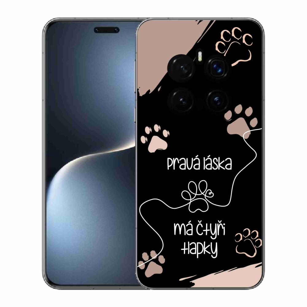 Gél borítás mmCase a Honor Magic 7 Pro 5G készülékhez - kutya motívum 1 fekete háttér