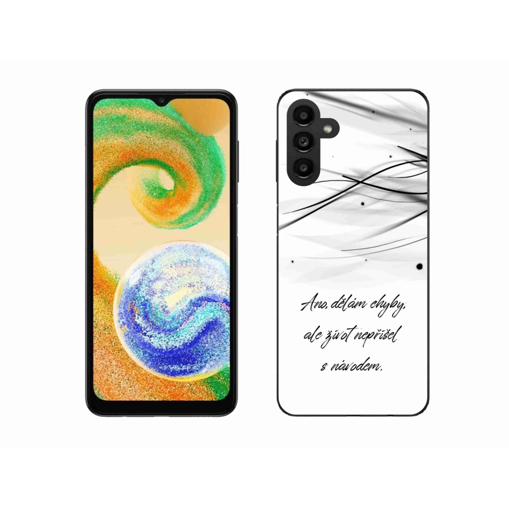 Gél borító mmCase Samsung Galaxy A04s (164.7x76.7x9.1mm) - idézem fehér háttérrel