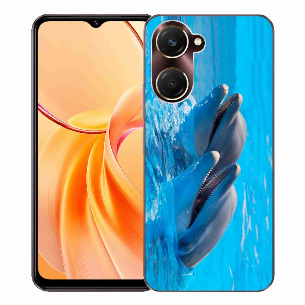 Zselés borítás mmCase a Vivo Y28s 5G készülékhez - delfinek