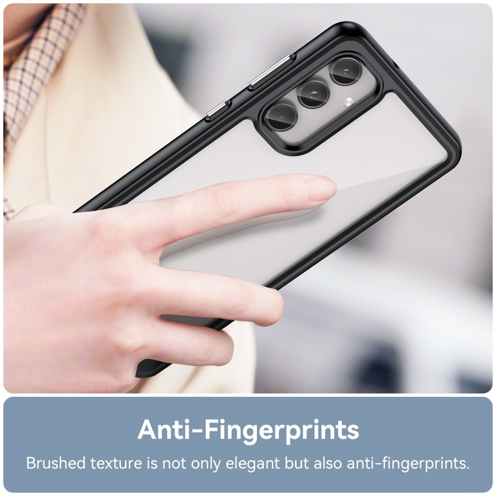 Gél tok fix hátlappal Samsung Galaxy M55 5G készülékhez - fekete