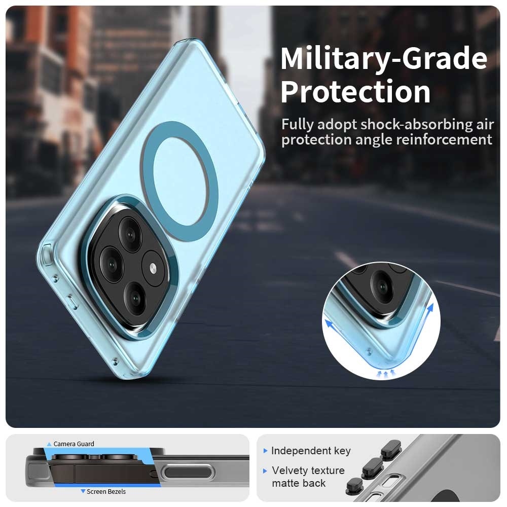 Candy zselés tok MagSafe-val Xiaomi Redmi Note 14 Pro+ 5G - kék