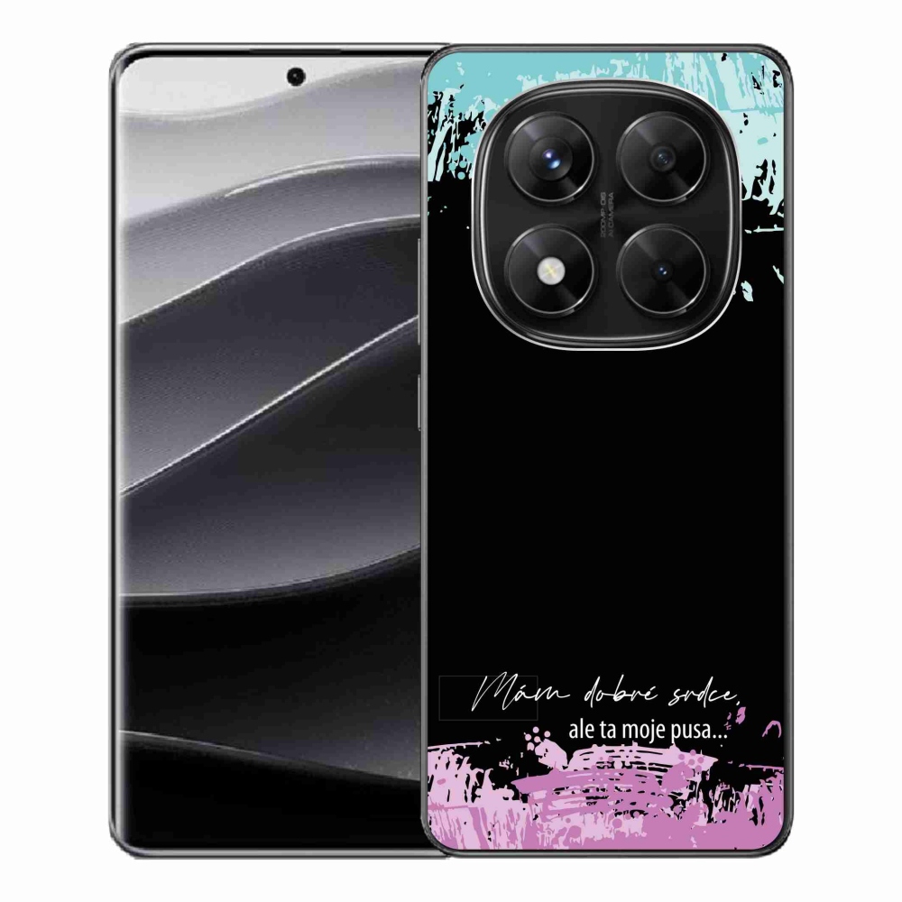 Gél borító mmCase a Xiaomi Redmi Note 14 Pro 5G/Poco X7 5G számára - vicces szöveg 3 fekete háttérrel