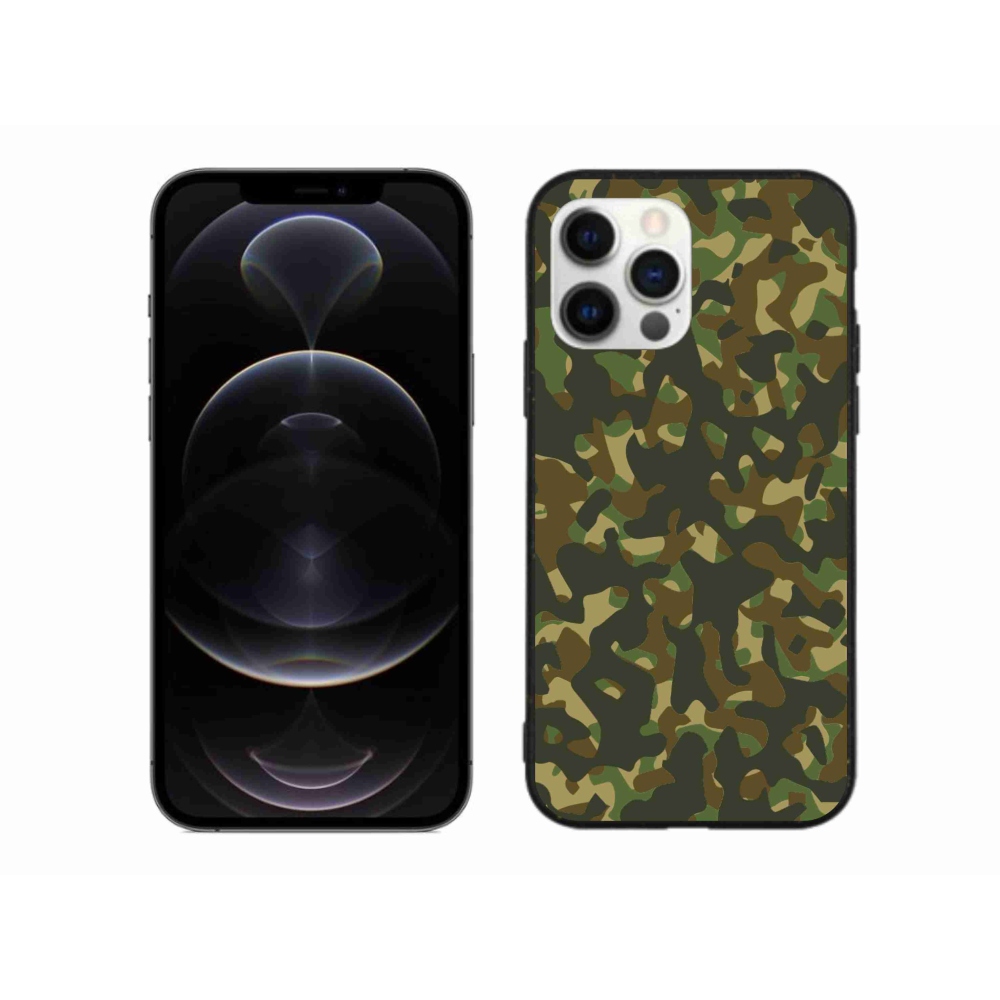 Zselés borítás mmCase iPhone 12 Pro Max készülékhez - terepszínű minta 1
