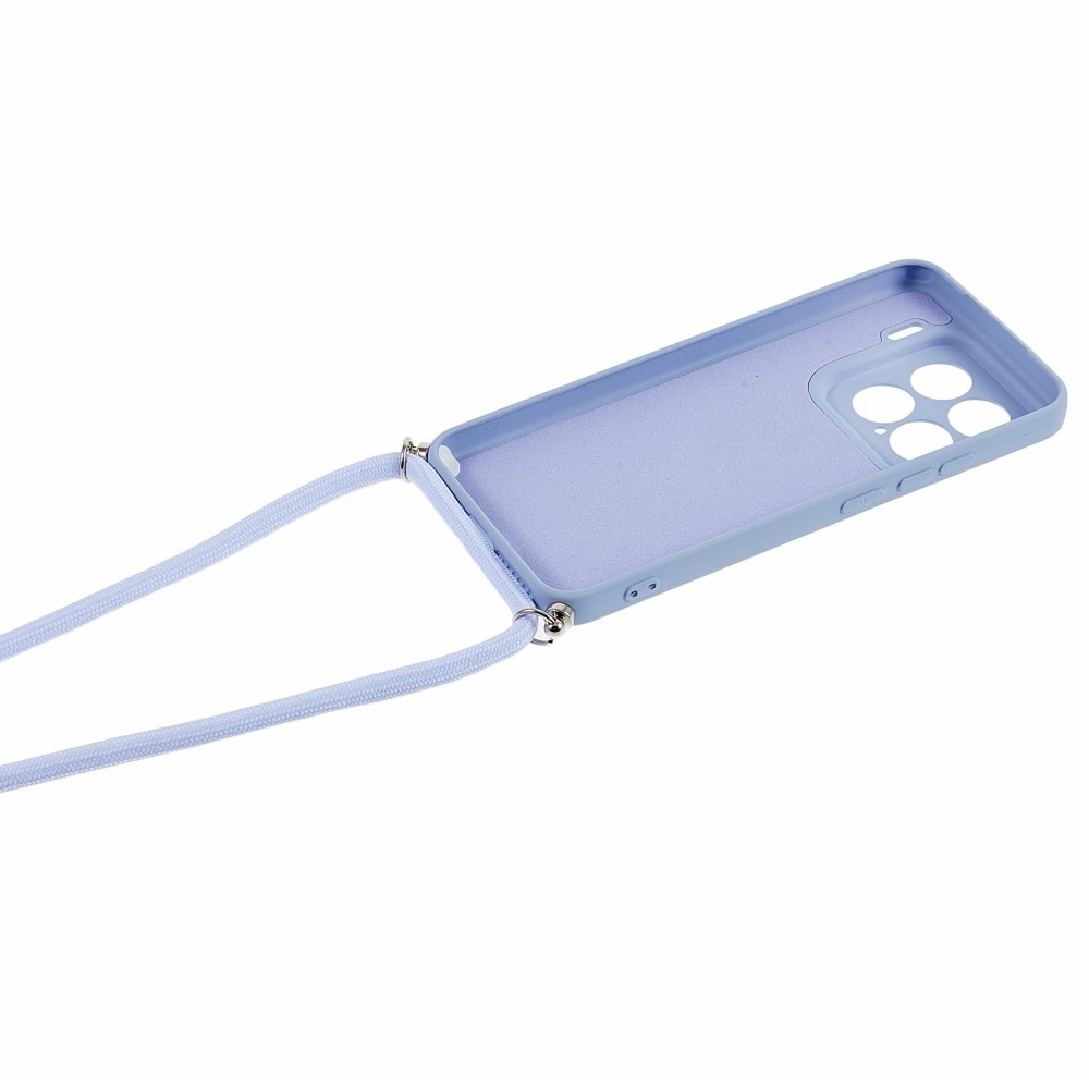 Bélés zselés tok zsinórral Xiaomi 15 - világos lila