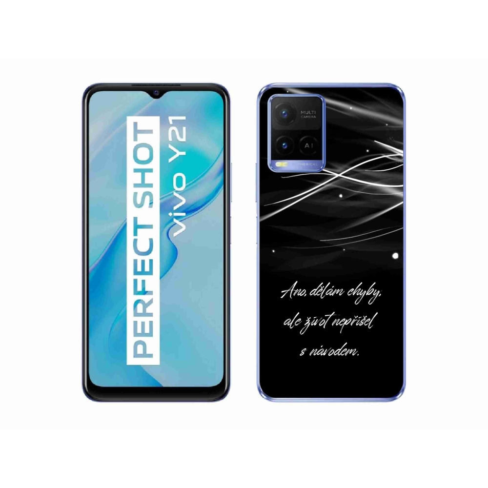Gél borító mmCase a Vivo Y21/Y21s/Y33s készülékhez - idézem fekete háttérrel