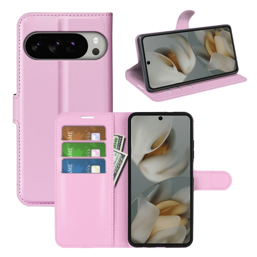 Litchi könyv tok a Google Pixel 10 Pro XL-hez - rózsaszínű