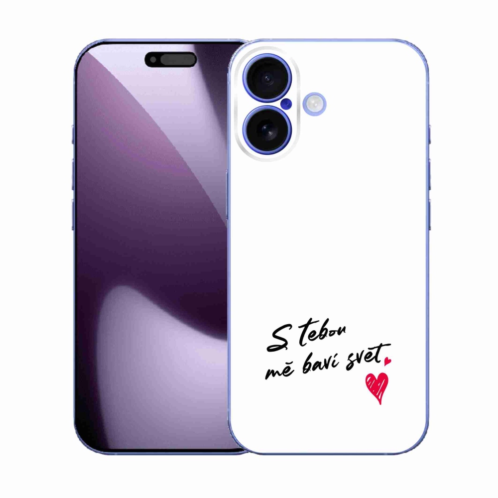 Gél borítás mmCase iPhone 17 készülékhez - szerelmes szöveg 1 fehér háttér