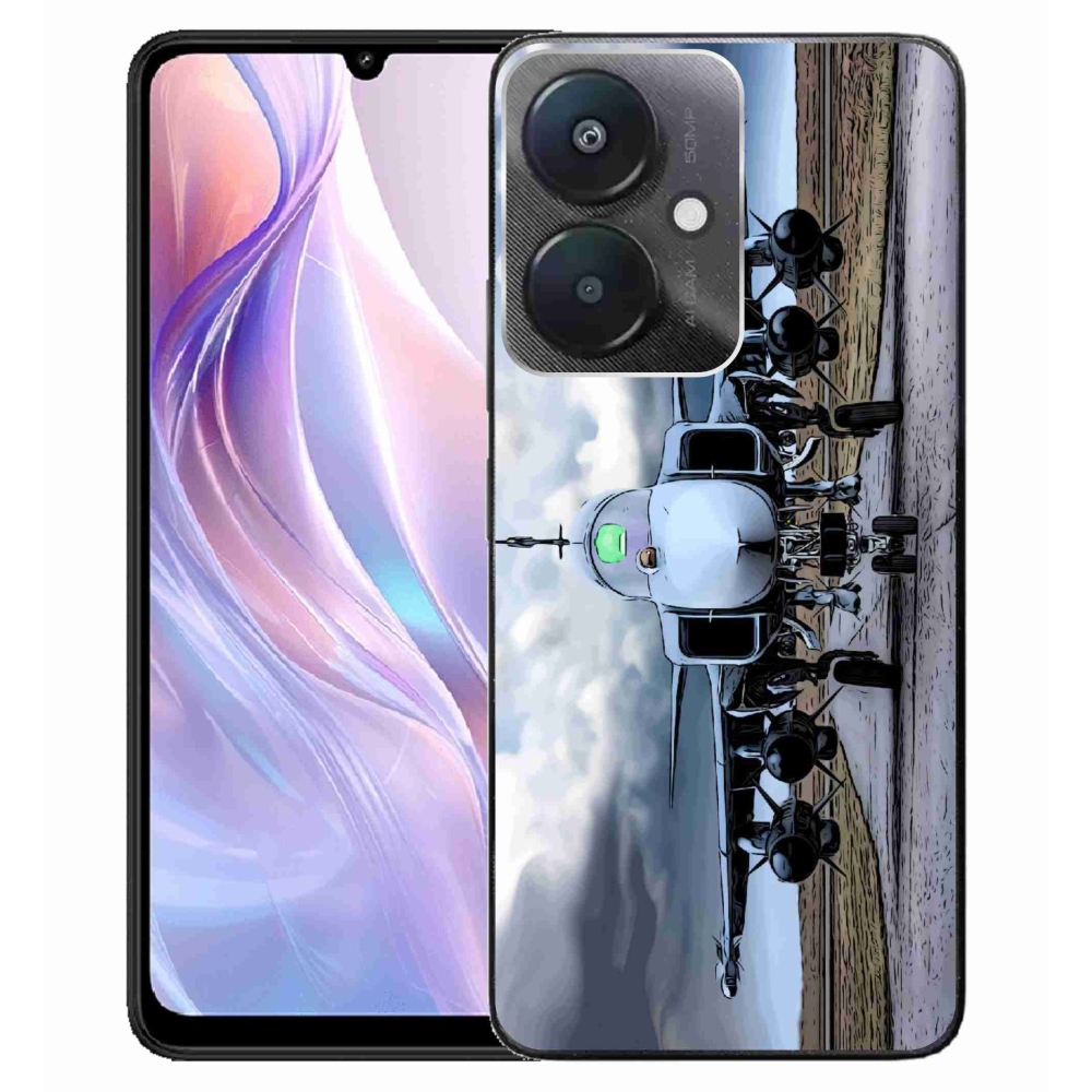 Gél borító mmCase a Xiaomi Redmi 13C 5G számára - katonai repülőgépek
