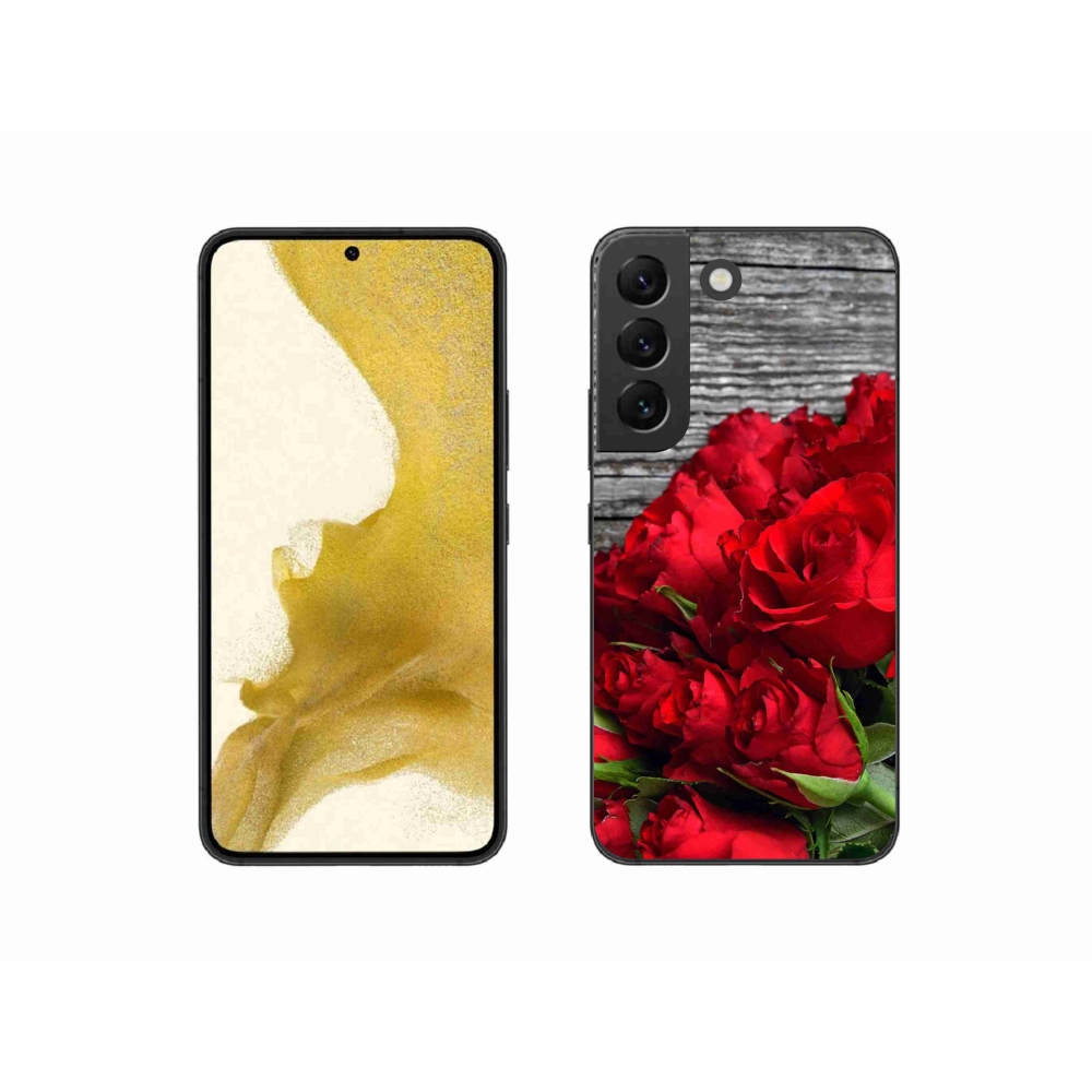 Gél védőhuzat mmCase Samsung Galaxy S22 5G - piros rózsa