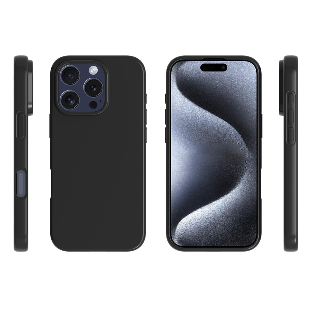 Fekete zselés tok iPhone 16 Pro Max készülékhez