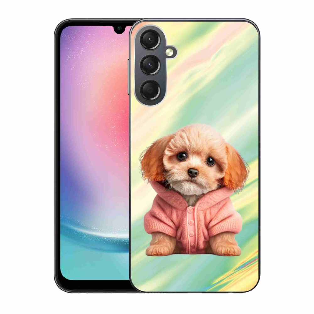 Gél borítás mmCase Samsung Galaxy A24 készülékhez - pulóveres kiskutya