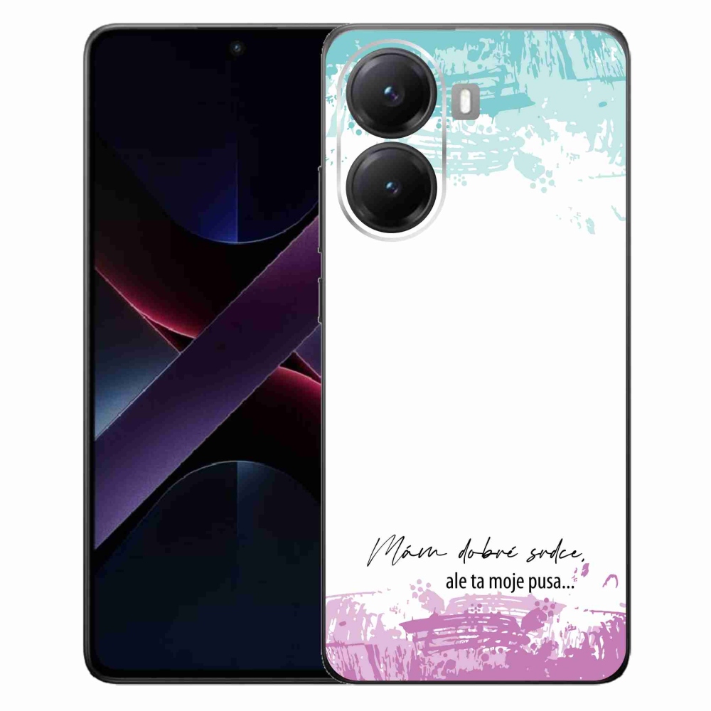 Gél borító mmCase a Xiaomi Poco X7 Pro 5G-hez - vicces szöveg 3 fehér háttérrel