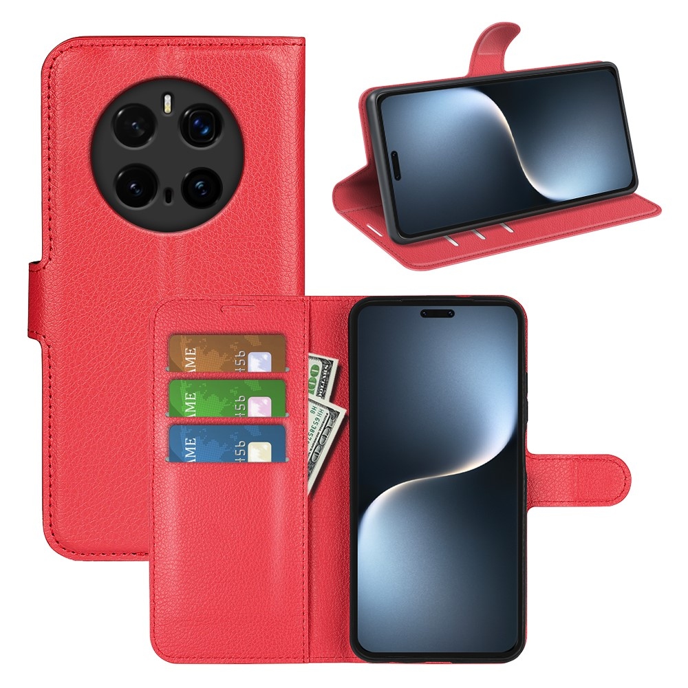 Litchi könyv tok a Honor Magic 7 Pro 5G készülékhez - piros